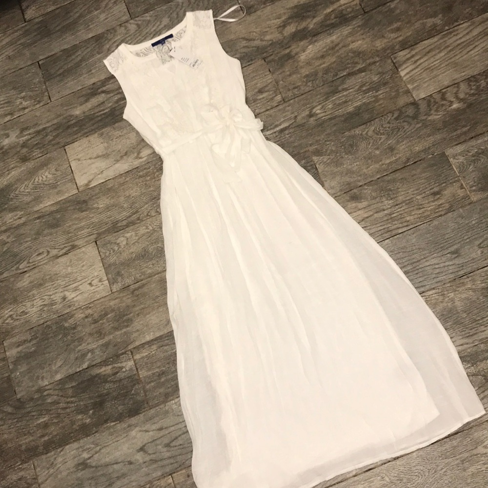 Lovely All White Maxi Dress